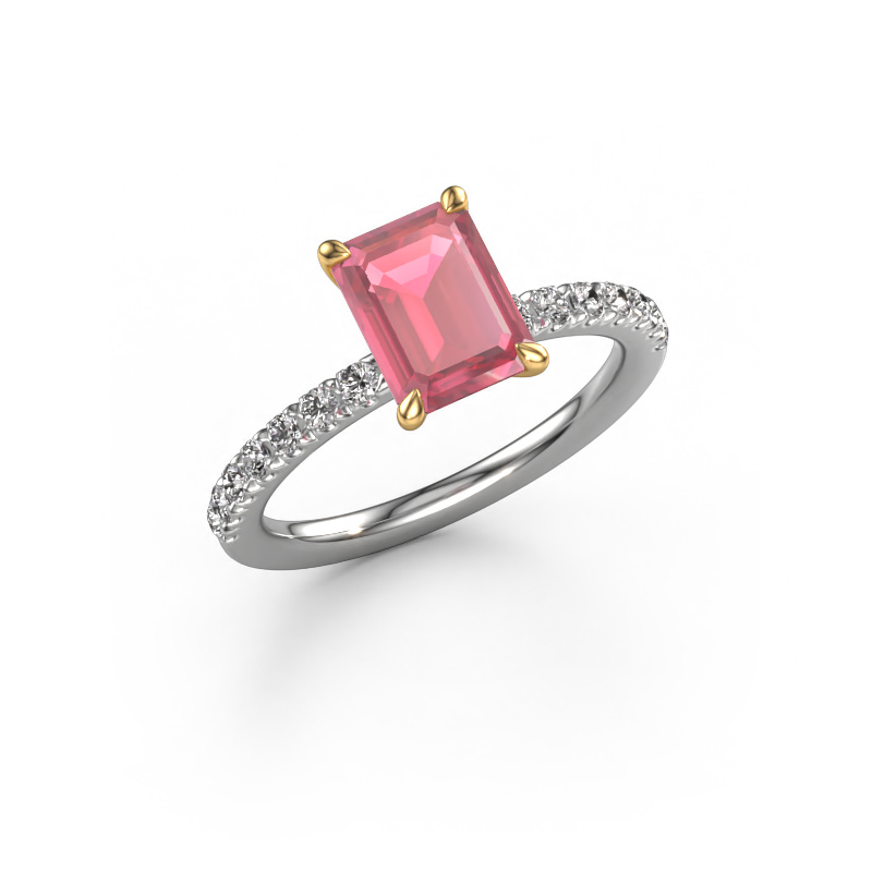 Bild von Verlobungsring Crystal EME 2 585 Weißgold Turmalin rosa 8x6 mm