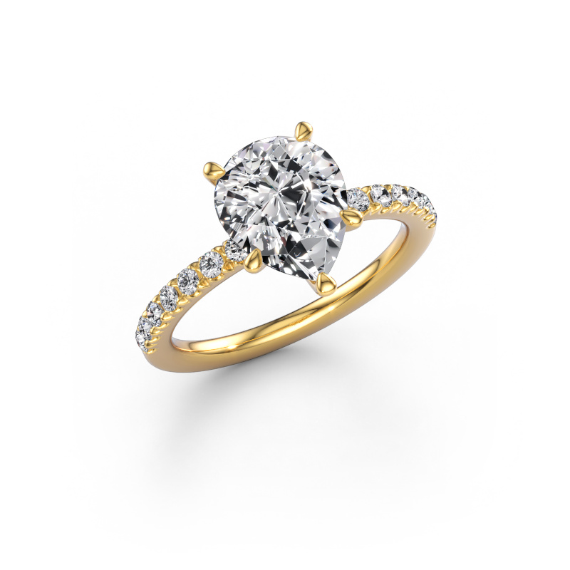 Image of Engagement ring Crystal PER 2 585 gold Diamond 2.38 crt