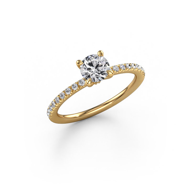 Image of Engagement ring Crystal RND 2 585 gold Lab grown diamond 0.78 crt