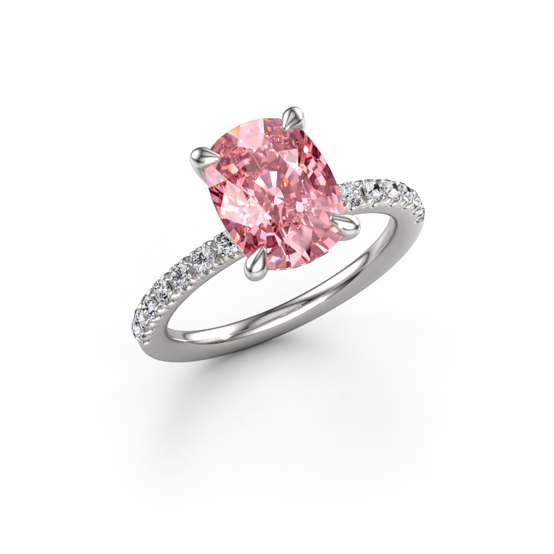Image of Engagement ring Crystal CSH 2 950 platinum Pink lab grown diamond 10.2x7.6 mm