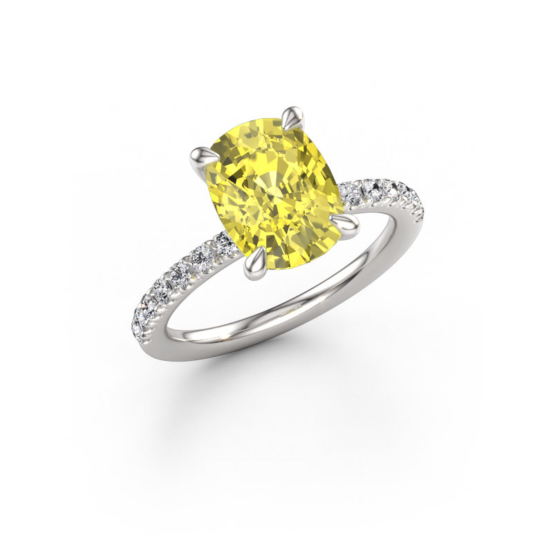 Bild av Förlovningsring Crystal CSH 2 950 platina Gul labbodlad diamant 10.2x7.6 mm