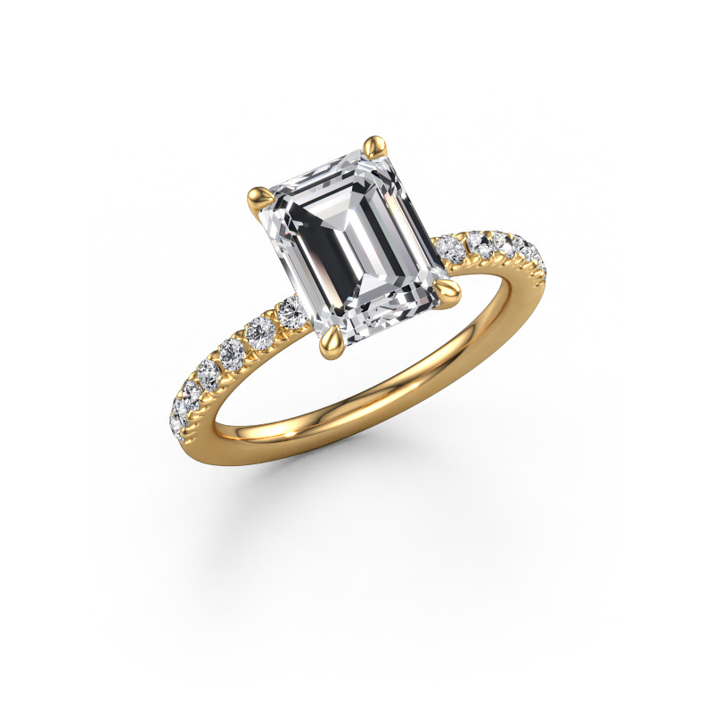 Image of Engagement ring Crystal EME 2 585 gold Lab grown diamond 2.78 crt