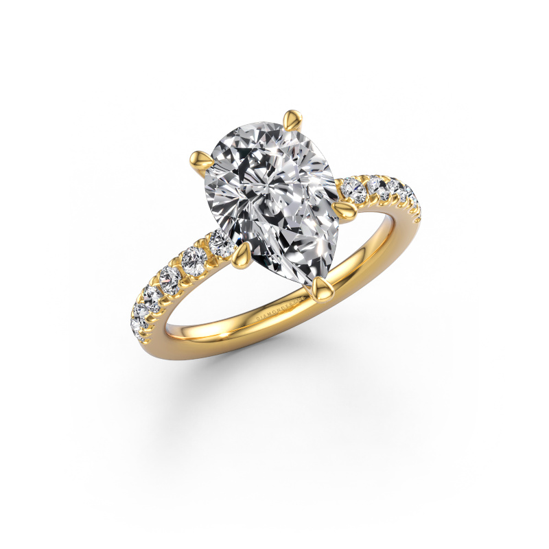 Image of Engagement ring Crystal PER 2 585 gold Diamond 3.36 crt
