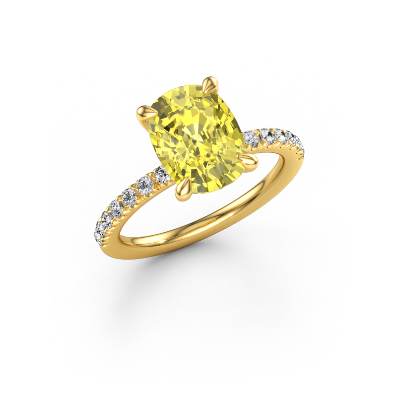 Image of Engagement ring Crystal CSH 2 585 gold Yellow lab grown diamond 10.2x7.6 mm
