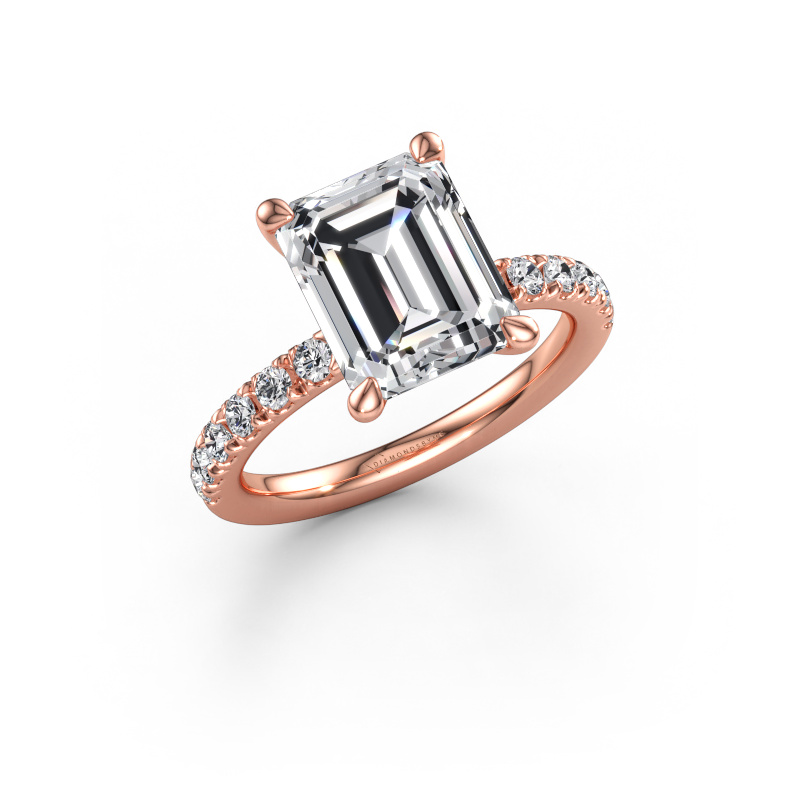 Immagine di Anello di fidanzamento Crystal RAD 2 585 oro rosa Diamante 3.86 crt