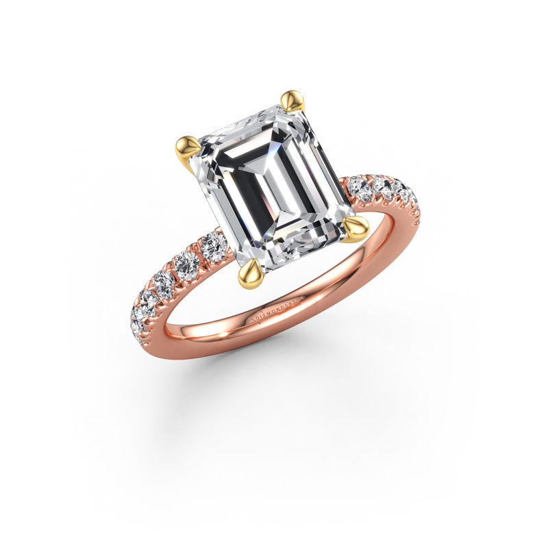 Afbeelding van Verlovingsring Crystal EME 2 585 rosé goud Diamant 3.86 crt