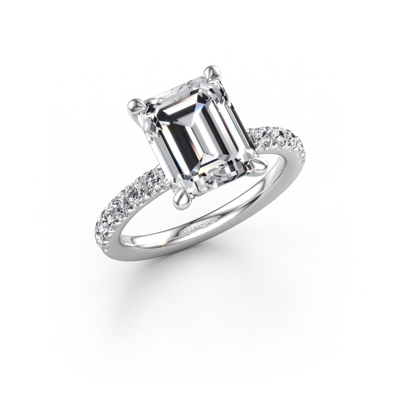 Immagine di Anello di fidanzamento Crystal EME 2 585 oro bianco Diamante lab grown 3.86 crt