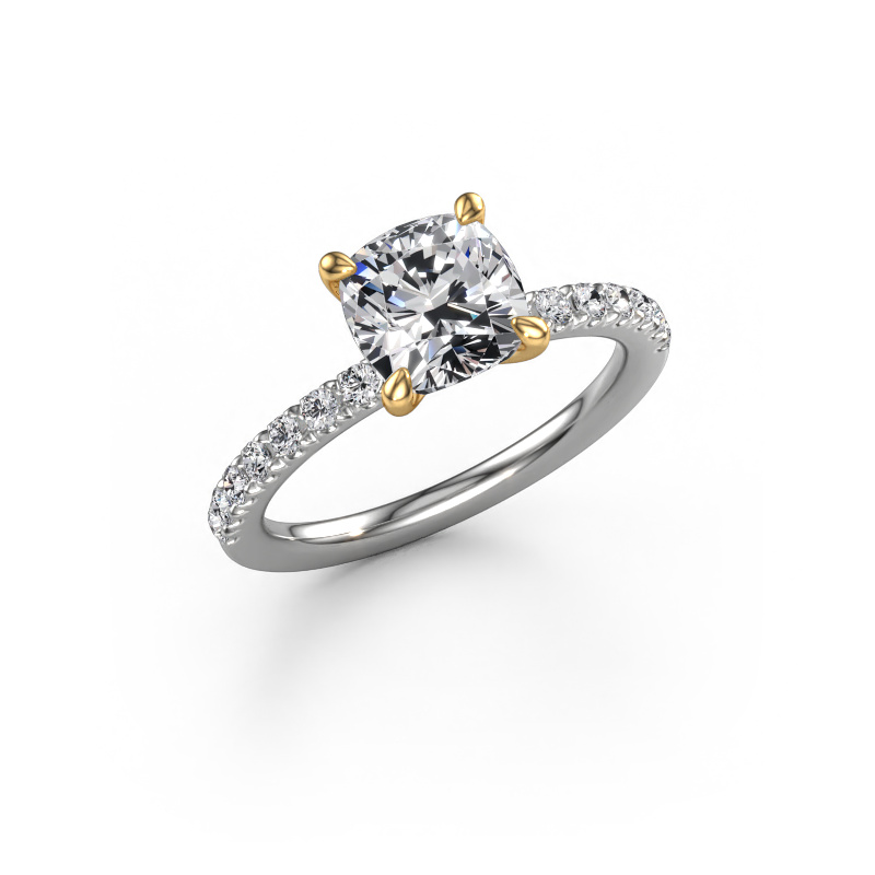 Image de Bague de fiançailles Crystal CUS 2 585 or blanc Diamant synthétique 2.28 crt