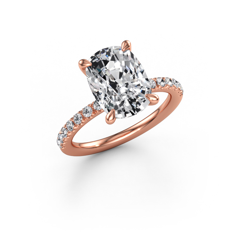 Immagine di Anello di fidanzamento Crystal CSH 2 585 oro rosa Diamante lab grown 4.28 crt