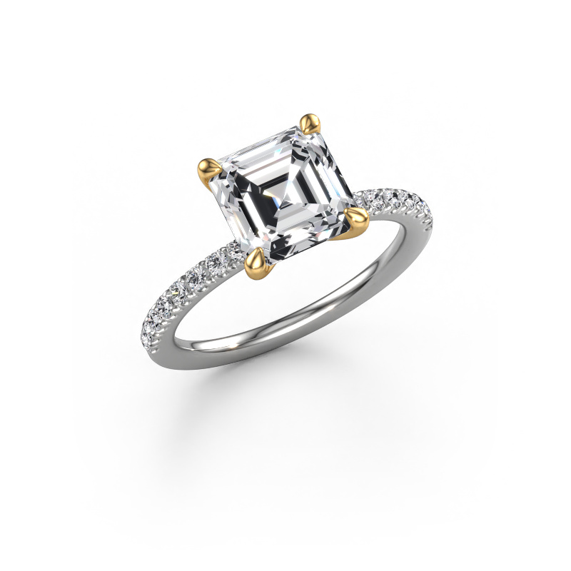 Image de Bague de fiançailles Crystal ASSC 2 585 or blanc Diamant 2.74 crt