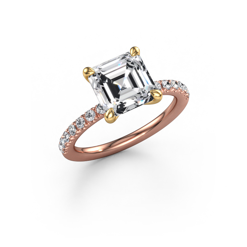Bild von Verlobungsring Crystal ASSC 2 585 Roségold Lab-grown Diamant 3.28 crt