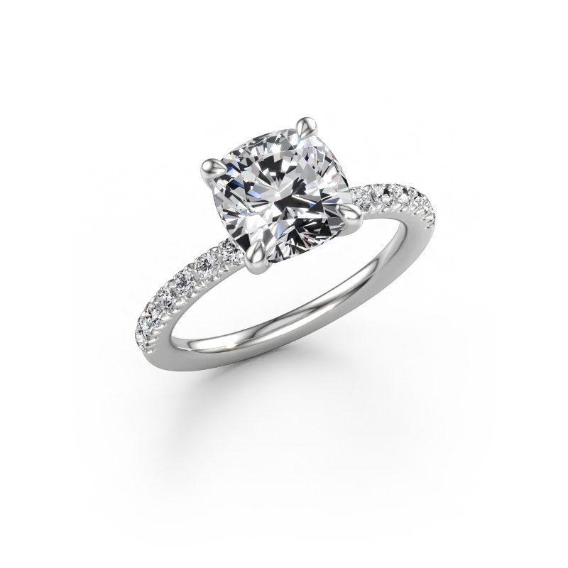 Immagine di Anello di fidanzamento Crystal CUS 2 585 oro bianco Diamante lab grown 2.78 crt