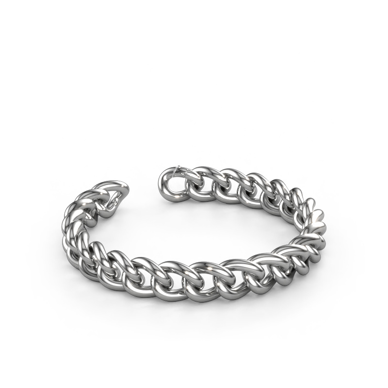 Image of Cuban RND 10mm Bracelet Solid - 585 white gold