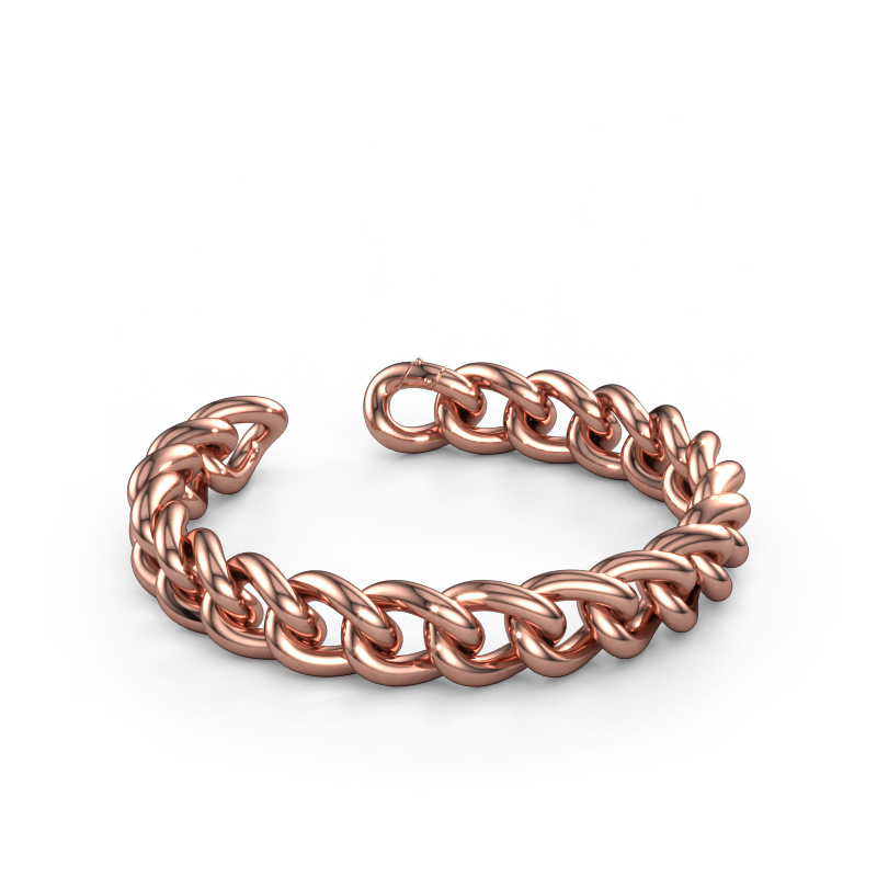 Image of Cuban RND 12mm Bracelet Solid - 585 rose gold