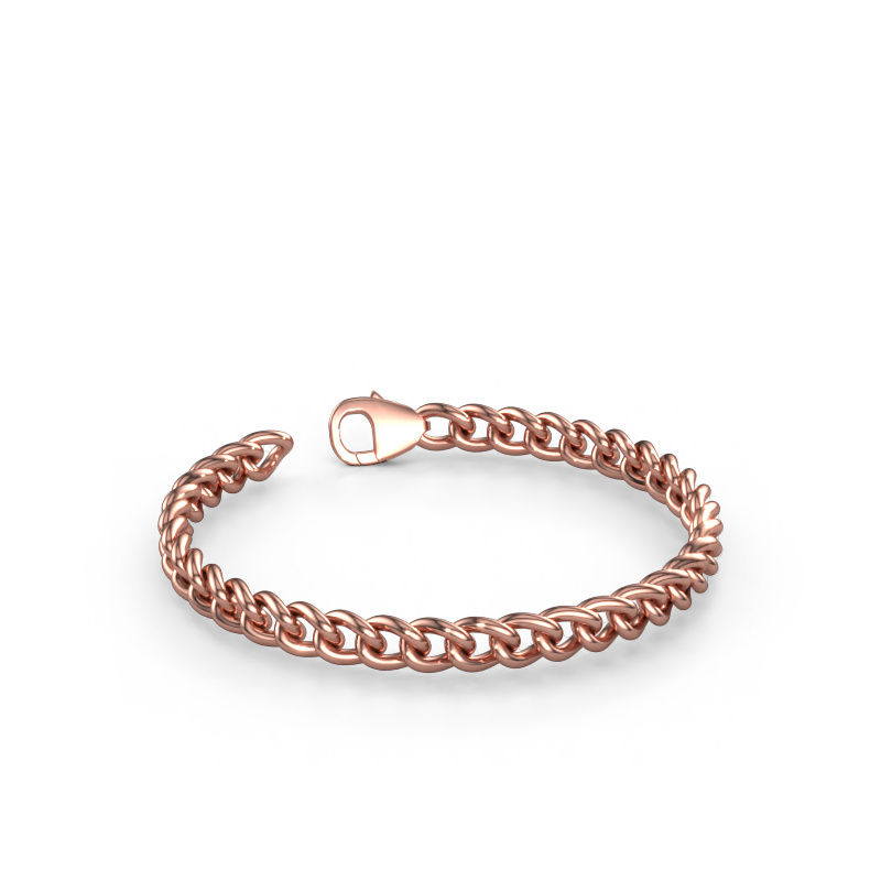 Image of Cuban RND 6mm Bracelet Solid - 585 rose gold