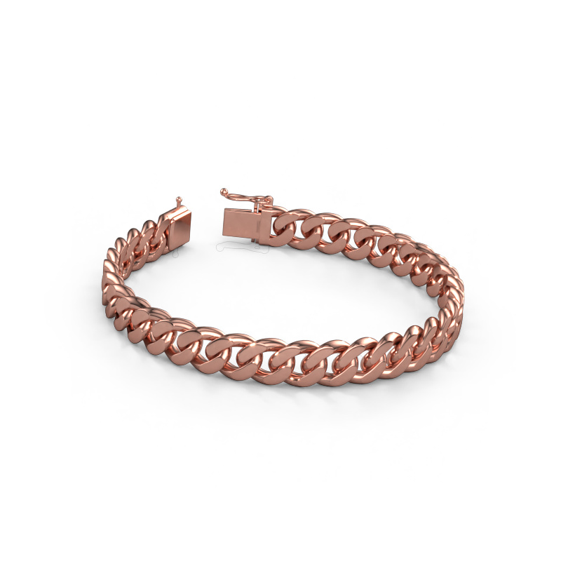 Image of Cuban FLAT H 10mm Bracelet Hollow - 585 rose gold