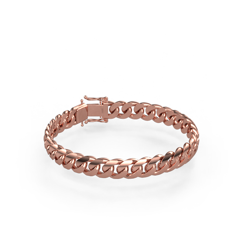 Image of Cuban OVL 10mm Bracelet Solid - 585 rose gold