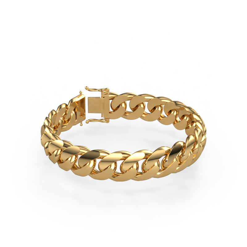 Image of Cuban OVL 15mm Bracelet Solid - 585 gold