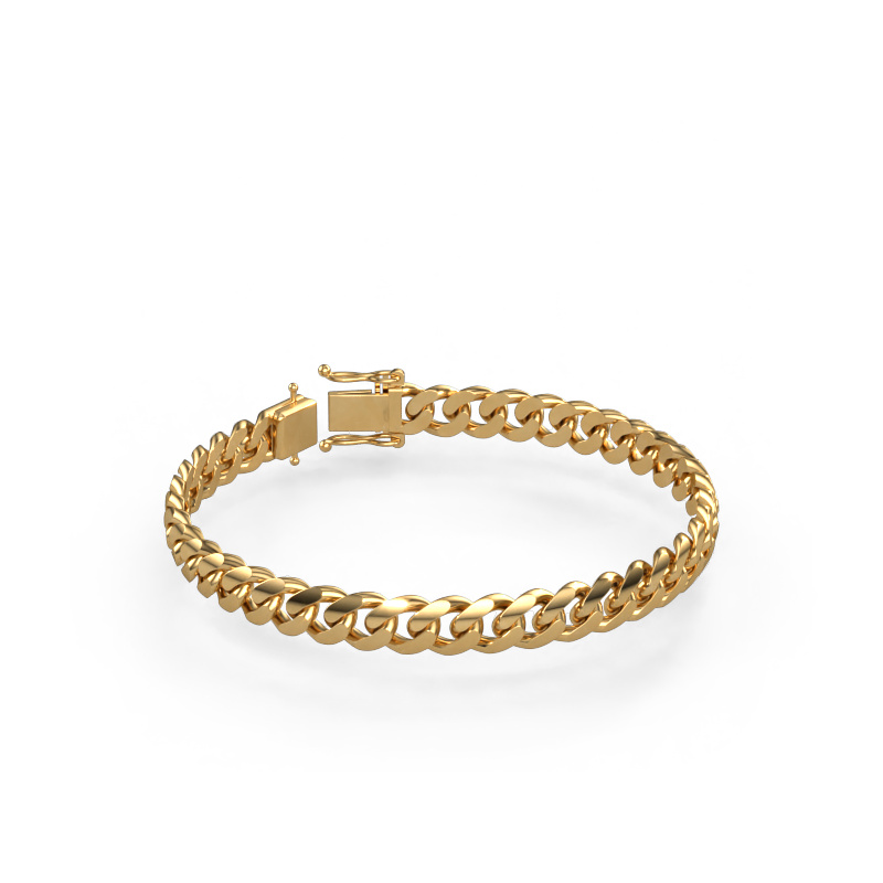 Image of Cuban OVL 8mm Bracelet Solid - 585 gold