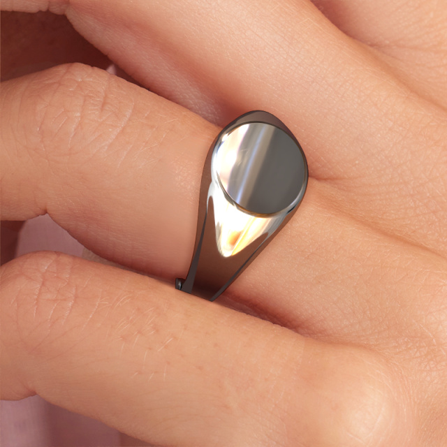 Image of Signet ring Cyanne 1 950 platinum