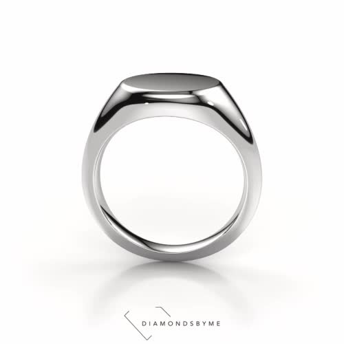 Image of Signet ring Cyanne 2 585 white gold