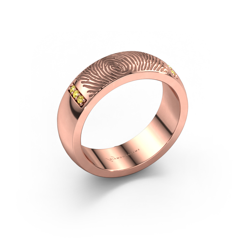 Bild von Ehering Daine 585 Roségold ±6x2.1 mm Gelb Saphir 1.2 mm