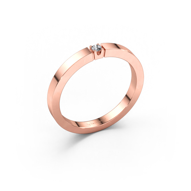 Immagine di Anello Dana 1 585 oro rosa Diamante 0.03 crt