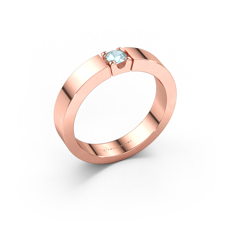 Immagine di Anello Dana 1 585 oro rosa Acquamarina 3.7 mm