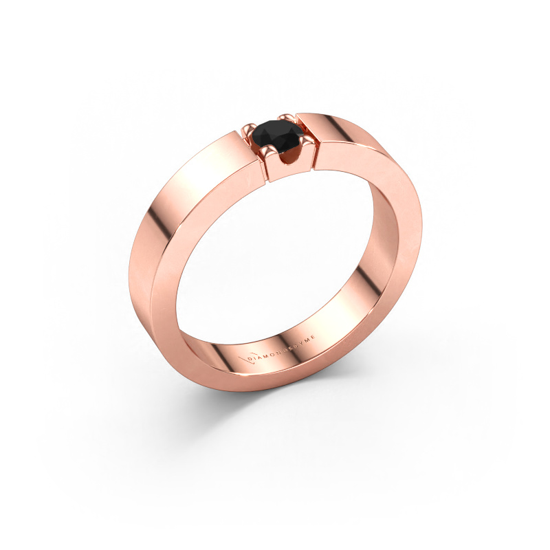 Bild av Ring Dana 1 585 roséguld Svart diamant 0.24 crt