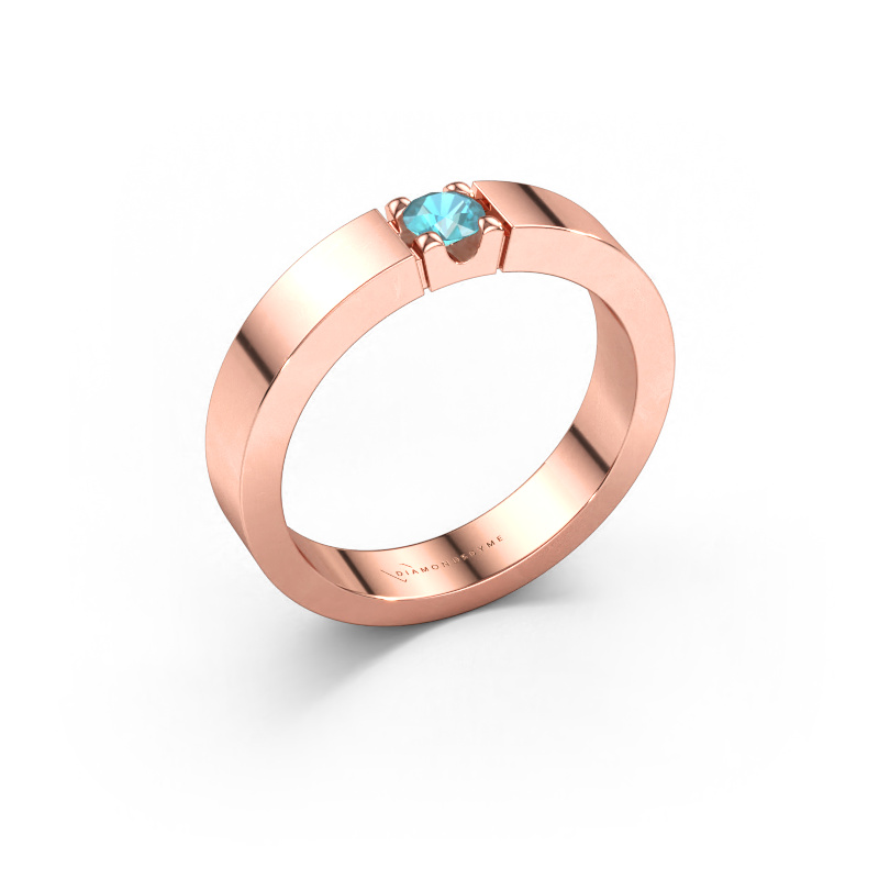 Bild av Ring Dana 1 585 roséguld Blå topas 3.7 mm