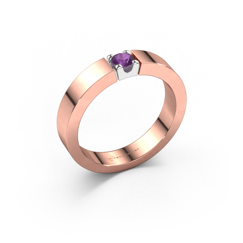 Afbeelding van Ring Dana 1 585 rosé goud Amethist 3.7 mm
