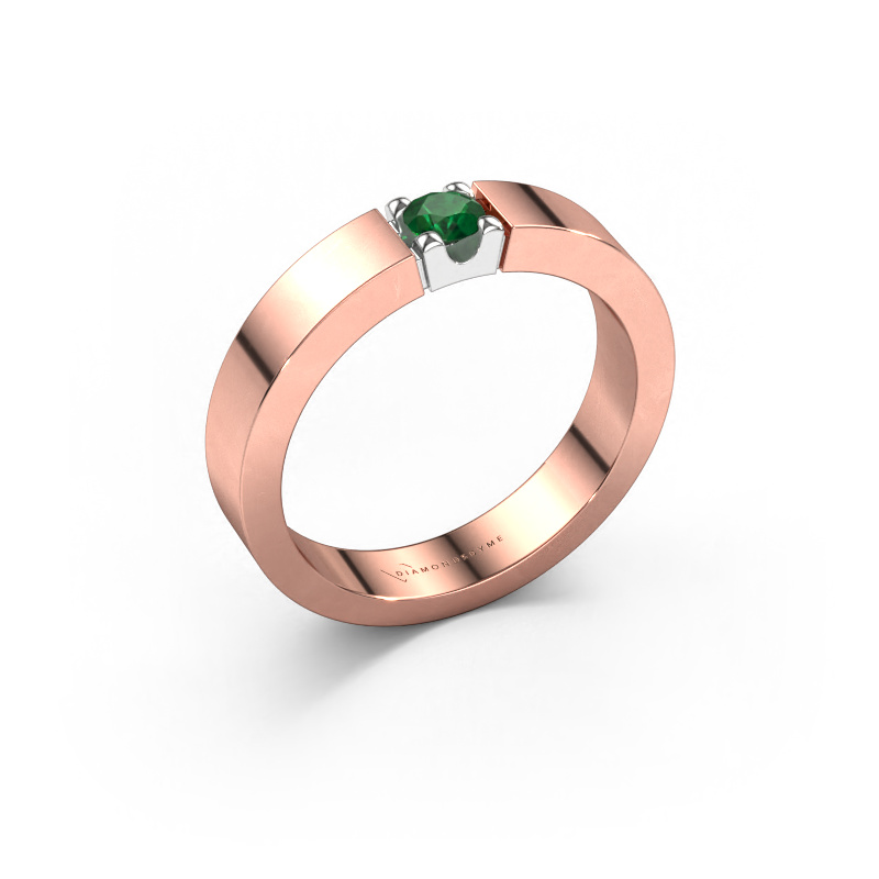 Bild von Ring Dana 1 585 Roségold Smaragd 3.7 mm