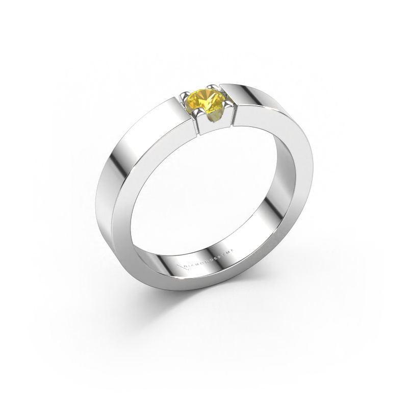 Image of Ring Dana 1 950 platinum Yellow sapphire 3.7 mm