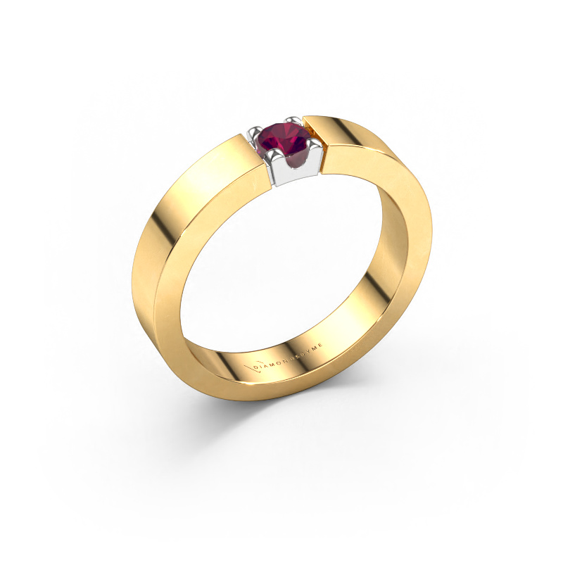 Image de Bague Dana 1 585 or jaune Rhodolite 3.7 mm