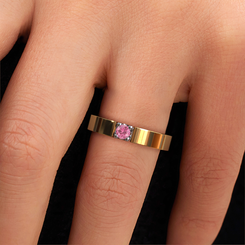 Afbeelding van Ring Dana 1 585 goud Roze saffier 3.7 mm