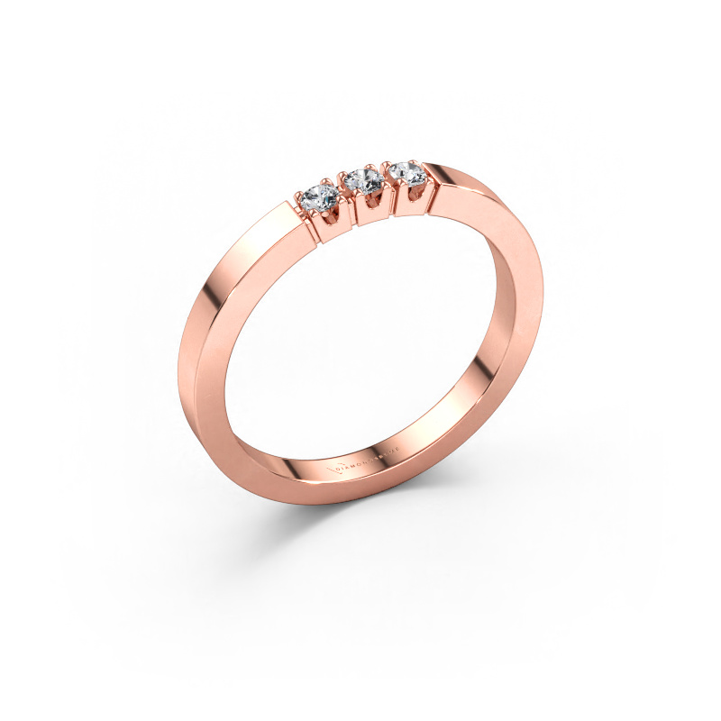 Bild av Ring Dana 3 585 roséguld Diamant 0.09 crt