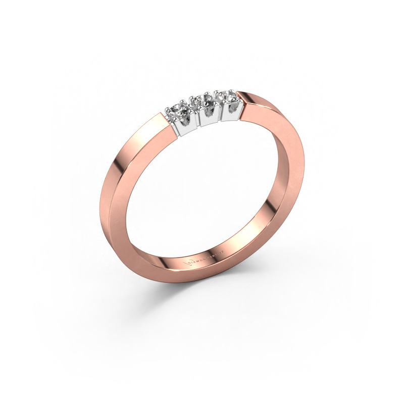 Image of Ring Dana 3 585 rose gold Diamond 0.09 crt