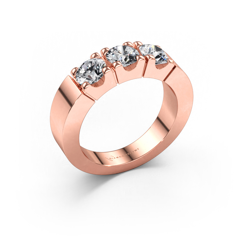 Immagine di Anello Dana 3 585 oro rosa Diamante 1.50 crt