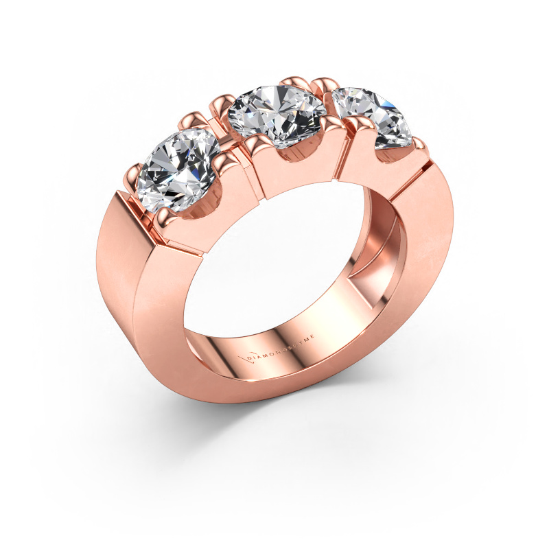 Immagine di Anello Dana 3 585 oro rosa Diamante 3.00 crt
