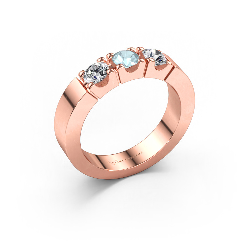 Bild av Ring Dana 3 585 roséguld Akvamarin 4 mm