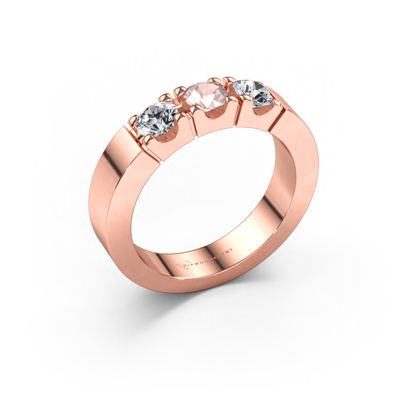Bild av Ring Dana 3 585 roséguld Champagnefärgad morganit 4 mm