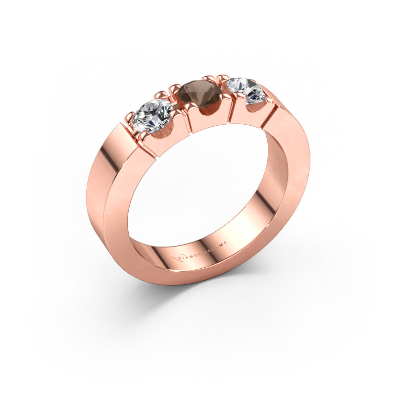 Bild av Ring Dana 3 585 roséguld Rökkvarts 4 mm