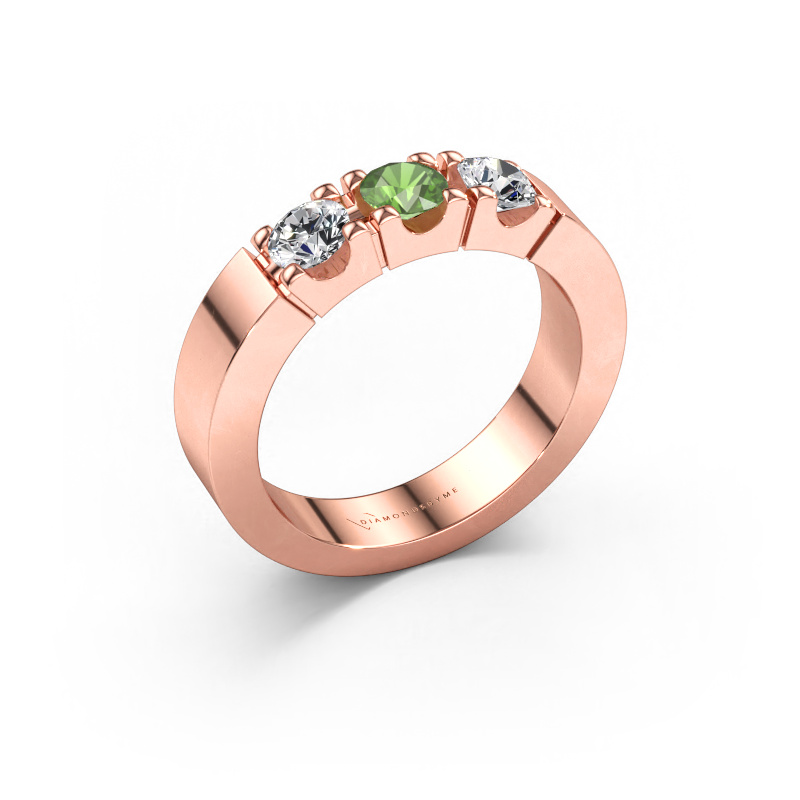 Bild av Ring Dana 3 585 roséguld Grön turmalin 4 mm