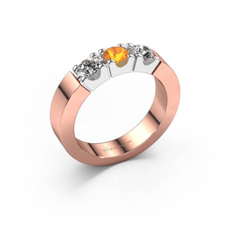 Image of Ring Dana 3 585 rose gold Citrin 4 mm