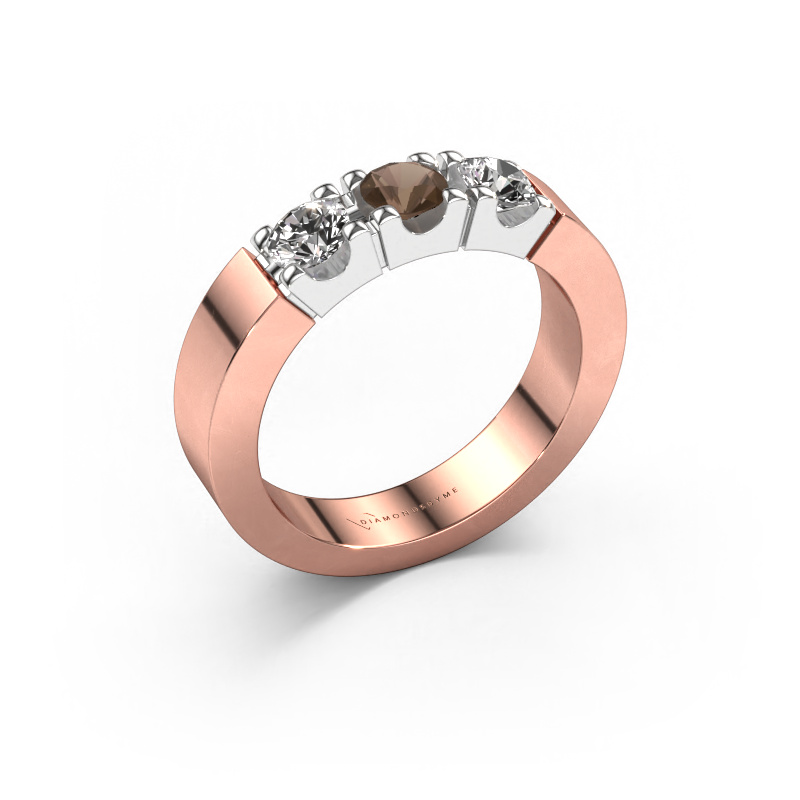 Bild von Ring Dana 3 585 Roségold Rauchquarz 4 mm