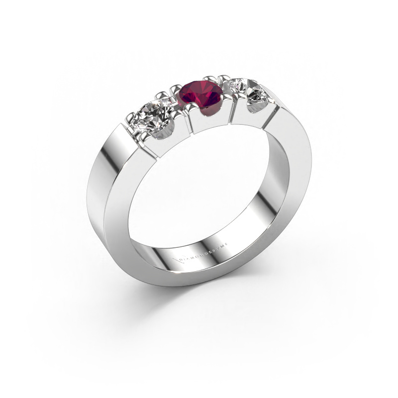 Image of Ring Dana 3 950 platinum Rhodolite 4 mm