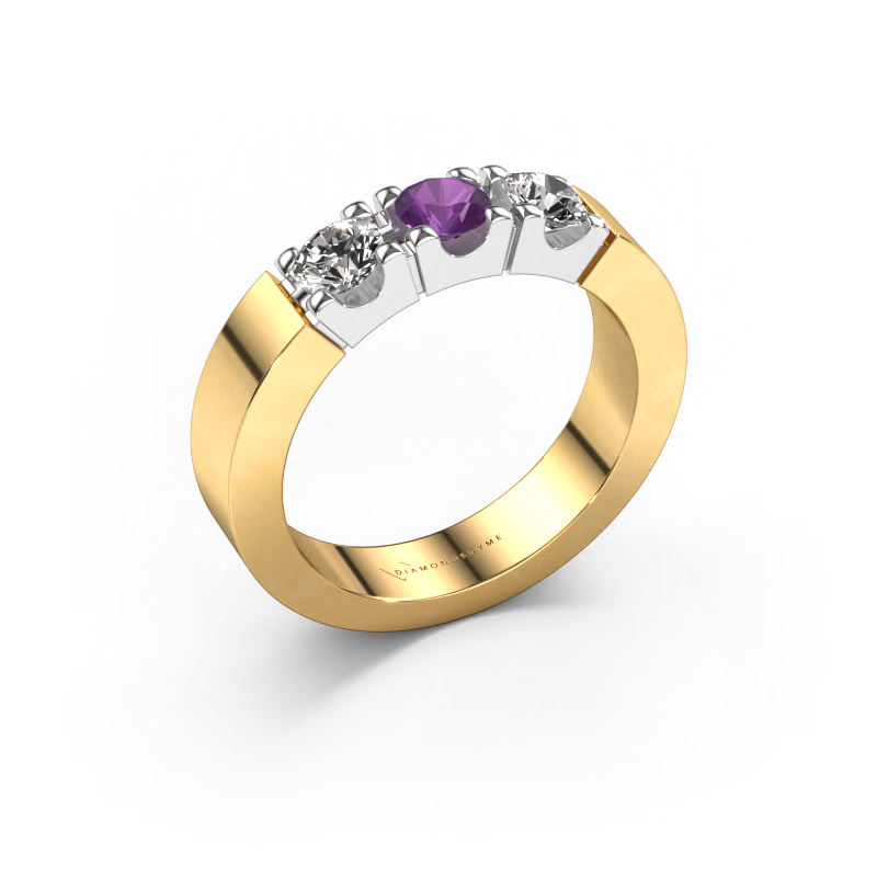 Image of Ring Dana 3 585 gold Amethyst 4 mm
