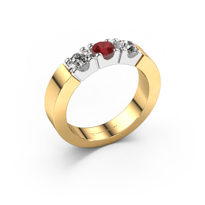 Image of Ring Dana 3 585 gold Ruby 4 mm