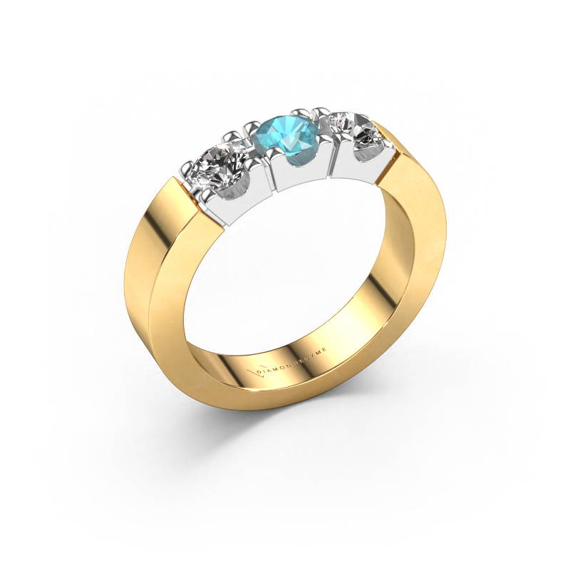 Image of Ring Dana 3 585 gold Blue topaz 4 mm