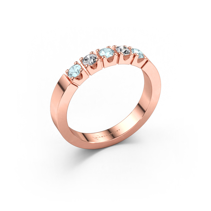 Bild av Ring Dana 5 585 roséguld Akvamarin 3 mm